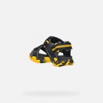 GEOX ΑΓΟΡΙ ΠΕΔΙΛΟ  J450RE 01411 C0054 ΜΑΥΡΟ ΚΙΤΡΙΝΟ